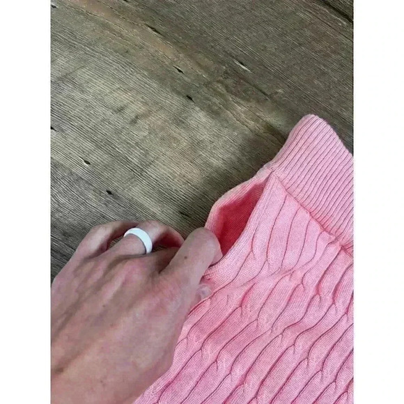 Ivy Storehouse Alpha Kappa Alpha Cable Knitted Pink Shorts Womens XXL Drawstring - Picture 5 of 9